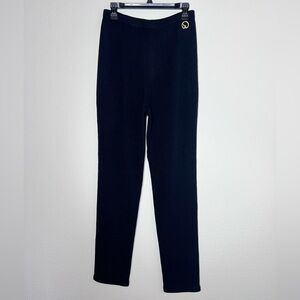 ST. JOHN Basic Women's Size 8 Black Santana Knit Elastic Waist Pants.